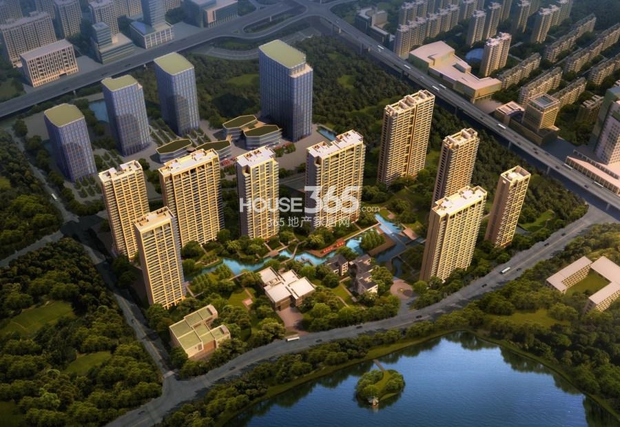 绿地华家池印鸟瞰图