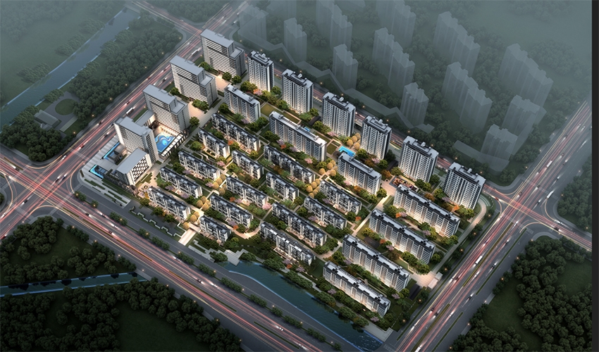 金地玖峯汇鸟瞰图